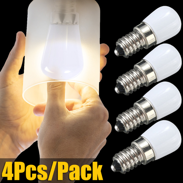 1/2/4PCS LED Light Bulbs E12/E14 Refrigerator Light Bulb 220V LED